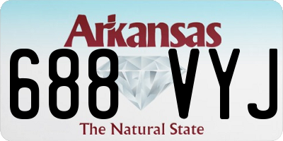 AR license plate 688VYJ