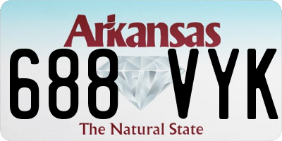 AR license plate 688VYK