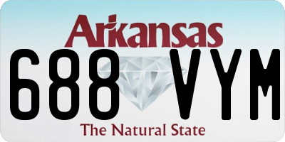 AR license plate 688VYM