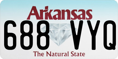 AR license plate 688VYQ
