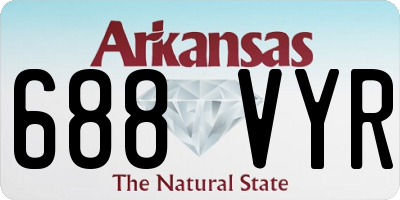 AR license plate 688VYR