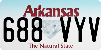 AR license plate 688VYV