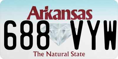 AR license plate 688VYW