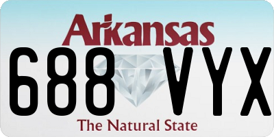 AR license plate 688VYX