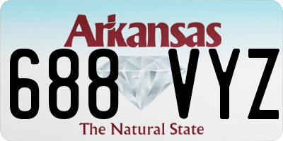 AR license plate 688VYZ