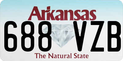 AR license plate 688VZB