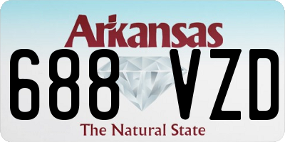AR license plate 688VZD