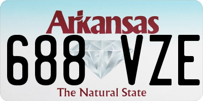 AR license plate 688VZE