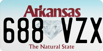AR license plate 688VZX