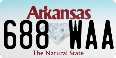 AR license plate 688WAA