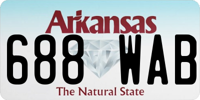 AR license plate 688WAB