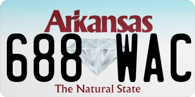 AR license plate 688WAC