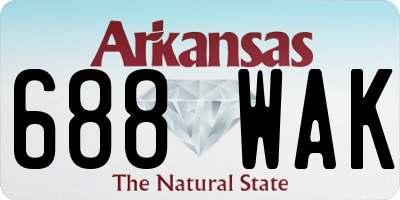 AR license plate 688WAK