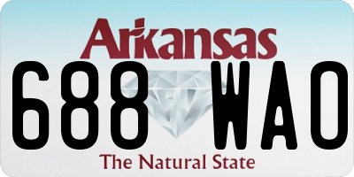 AR license plate 688WAO