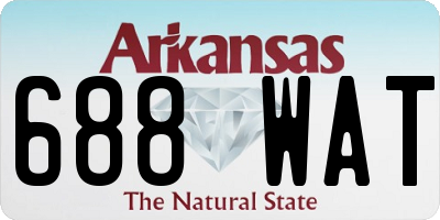 AR license plate 688WAT
