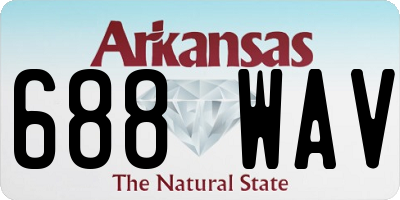 AR license plate 688WAV