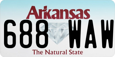 AR license plate 688WAW