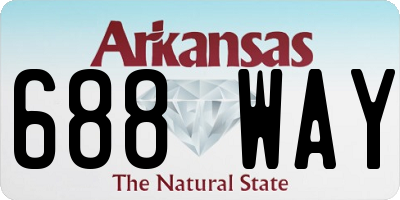 AR license plate 688WAY