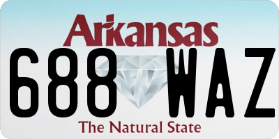 AR license plate 688WAZ