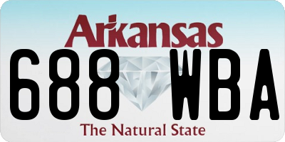AR license plate 688WBA
