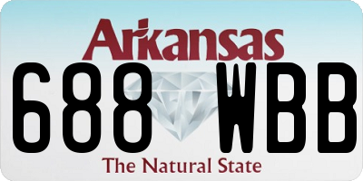 AR license plate 688WBB