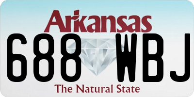 AR license plate 688WBJ