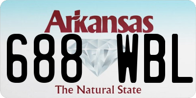 AR license plate 688WBL