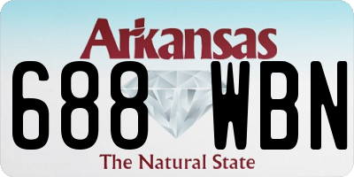 AR license plate 688WBN