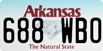 AR license plate 688WBO