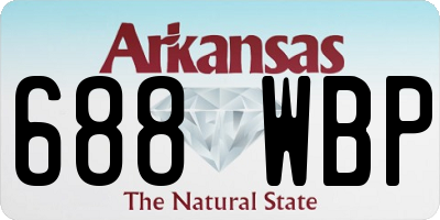 AR license plate 688WBP