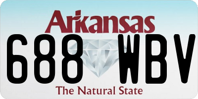AR license plate 688WBV