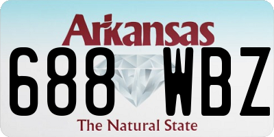 AR license plate 688WBZ