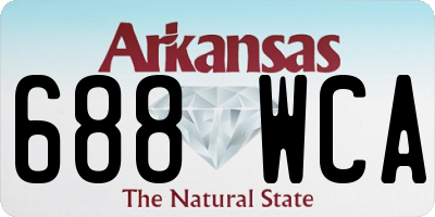 AR license plate 688WCA
