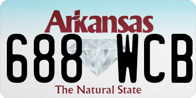 AR license plate 688WCB