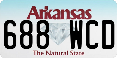 AR license plate 688WCD