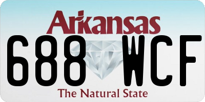 AR license plate 688WCF