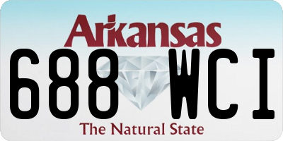 AR license plate 688WCI