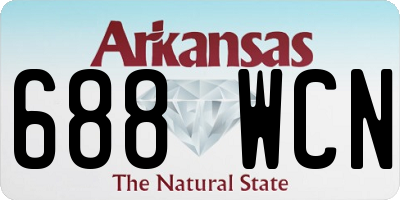 AR license plate 688WCN