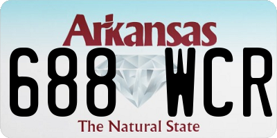 AR license plate 688WCR
