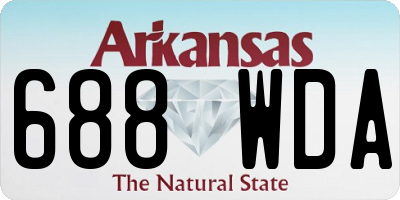 AR license plate 688WDA