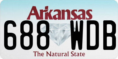 AR license plate 688WDB