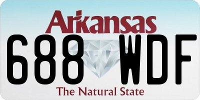 AR license plate 688WDF