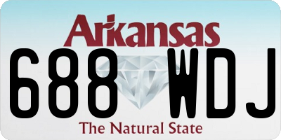 AR license plate 688WDJ