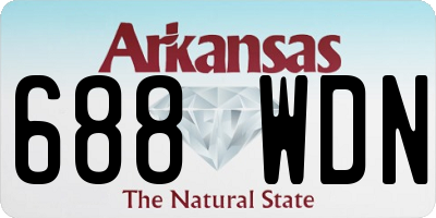 AR license plate 688WDN