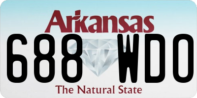 AR license plate 688WDO