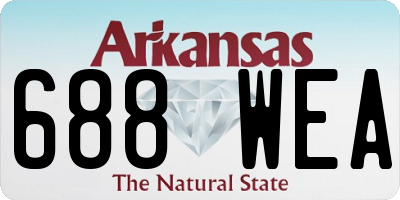 AR license plate 688WEA
