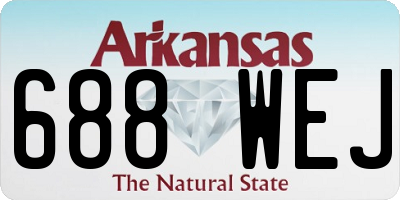 AR license plate 688WEJ
