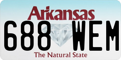 AR license plate 688WEM
