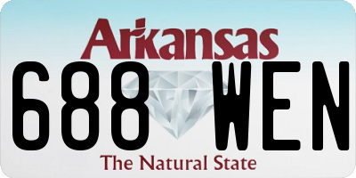 AR license plate 688WEN