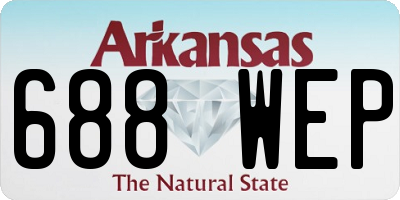 AR license plate 688WEP